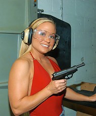 These 3 milfs got frisky at the shooting range and came back to much the rug